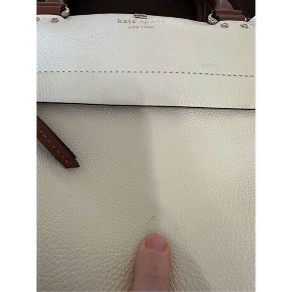 Kate Spade Grant Park Alida Shoulder Tote in bone/dkrst Taupe - Picture 2 of 11